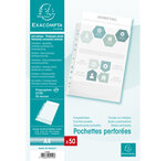 Sachet De 50 Pochettes Perforées Polypropylène Grainé 5/100e - A4 - X 20 - Exacompta