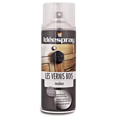 Bombe de peinture vernis bois satiné incolore - sinto