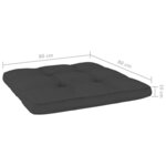 vidaXL Coussins de palette 2 Pièces anthracite tissu