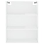 vidaXL Buffet haut Blanc brillant 69 5x34x180 cm Bois d'ingénierie