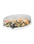 (lot  de 30 couvercles) dôme cristal pour plateau de fruits de mer 4-5 parts parts