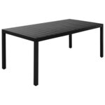 vidaXL Ensemble de salle à manger de jardin 9 Pièces aluminium noir