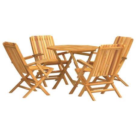 vidaXL Ensemble à dîner de jardin 5 Pièces Bois de teck massif