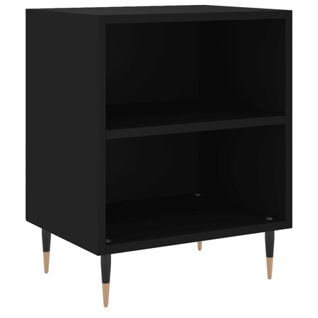 vidaXL Table de chevet noir 40x30x50 cm bois d’ingénierie