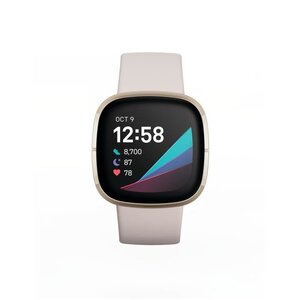 FITBIT - Montre connectée Sense Lunar - Blanc