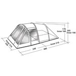 Easy camp tente gonflable tempest 500 gris et bleu 120255