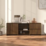 vidaXL Buffets 3 Pièces Chêne marron Bois d'ingénierie