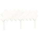 vidaXL Cadre de lit avec tête de lit blanc Super King bois massif