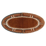 Tapis ovale ethnique laine Karibu marron - 110 x 200 cm