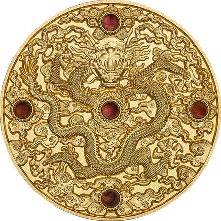 Pièce de monnaie en Argent 5 Dollars g 62.2 (2 oz) Millésime 2023 Chinese Dragon Art CHINESE DRAGON ART