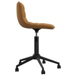 vidaXL Chaises pivotantes à manger lot de 2 marron velours