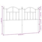vidaXL Tête de lit métal blanc 135 cm