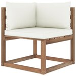 vidaXL Salon palette de jardin 6 Pièces et coussins Bois de pin imprégné