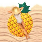 Drap de plage original 150 cm Ananas