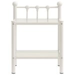 vidaXL Tables de chevet 2 Pièces Blanc et transparent Métal et verre