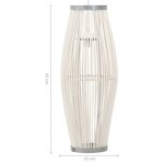 vidaXL Lampe suspendue Blanc Osier 40 W 23x55 cm Ovale E27
