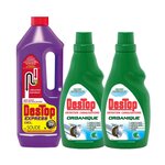 Pack Gel Déboucheur Canalisation Express 1L + Gel Entretien Canalisations Organique 2x... DESTOP