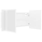 vidaXL Armoire salle de bain à miroir LED Blanc 90x12x45 cm Acrylique