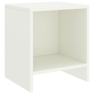 vidaXL Table de chevet Blanc 35x30x40 cm Bois de pin massif