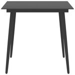 vidaXL Ensemble de salle à manger de jardin 3 Pièces Noir et marron