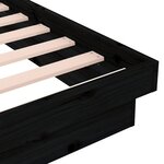 vidaXL Cadre de lit Noir Bois massif 120x200 cm