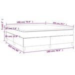 vidaXL Lit à sommier tapissier avec matelas Taupe 180x200 cm Tissu
