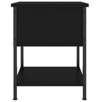 vidaXL Tables de chevet 2 Pièces noir 34x35 5x45 cm bois d'ingénierie