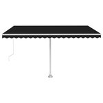 vidaXL Auvent manuel rétractable sur pied 450x300 cm Anthracite