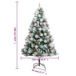 vidaXL Sapin de Noël artificiel avec pommes de pin et baies 180 cm