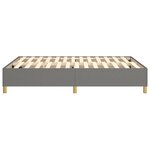vidaXL Sommier à ressorts de lit Gris foncé 140x200 cm Tissu