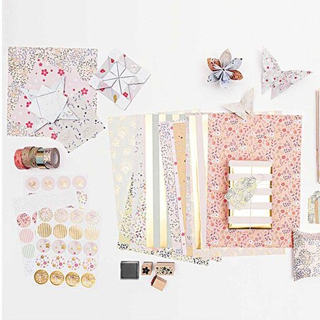 60 feuilles pour origami - Bouquet floral sauvage