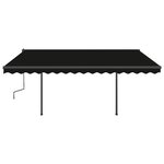 vidaXL Auvent manuel rétractable avec LED 4 5x3 5 m Anthracite