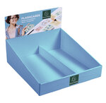 Présentoir Complet Avec 38 Paquets De 50 Flashcards Sous Film + Anneau - Bristol Ligné Perforé - Formats A6 Et A7 - Couleurs Assorties - Exacompta