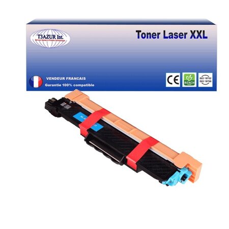 Toner compatible avec Brother TN247 pour Brother HL-L3210CW, L3230CDW, L3270CDW, L3280CDW Cyan - 2 300 pages - T3AZUR