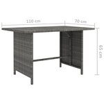 vidaXL Salon de jardin 8 Pièces avec coussins Résine tressée Gris