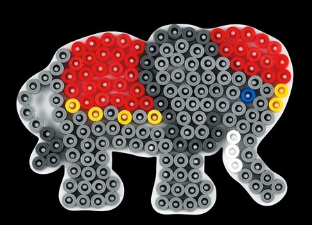 Plaque Eléphant (Petit) pour perles standard (Ø5 mm)