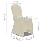 50 housses de chaise extensibles crème