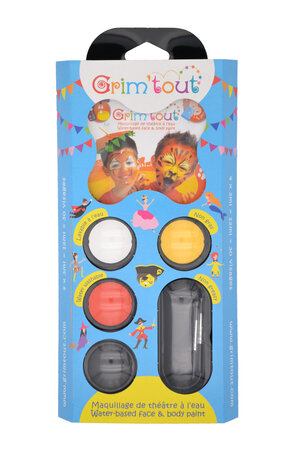 Palette Maquillage enfant 4 couleurs Tigre et citrouille