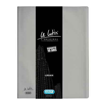 Protège-documents 'Le Lutin Urban' PVC 40 pochettes 80 Vues Gris Métallisé ELBA