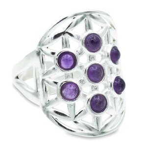 Bague en argent 925 et améthyste