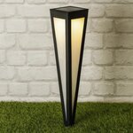 HI Lampe sur piquet solaire à LED de jardin 58 cm Noir