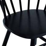 Vidaxl chaises à manger lot de 6 noir bois d'hévéa massif