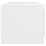 vidaXL Meuble TV avec lumières LED blanc 140x40x35 5 cm