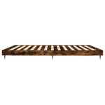vidaXL Cadre de lit chêne fumé 150x200 cm bois d'ingénierie