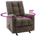 vidaXL Fauteuil de massage inclinable Marron Tissu