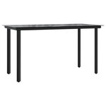 vidaXL Mobilier à dîner de jardin et coussins 5Pièces Noir Résine tressée