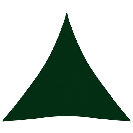 vidaXL Voile de parasol Tissu Oxford triangulaire 4x4x4 m Vert foncé