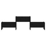 vidaXL Jardinière Noir 245 5x44x75 cm Bois massif de pin