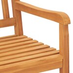 vidaXL Banc de jardin 3 places avec table 150 cm Bois de teck massif