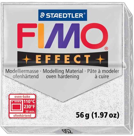 Pâte fimo 57 g effect pailletée blanc 8020.052